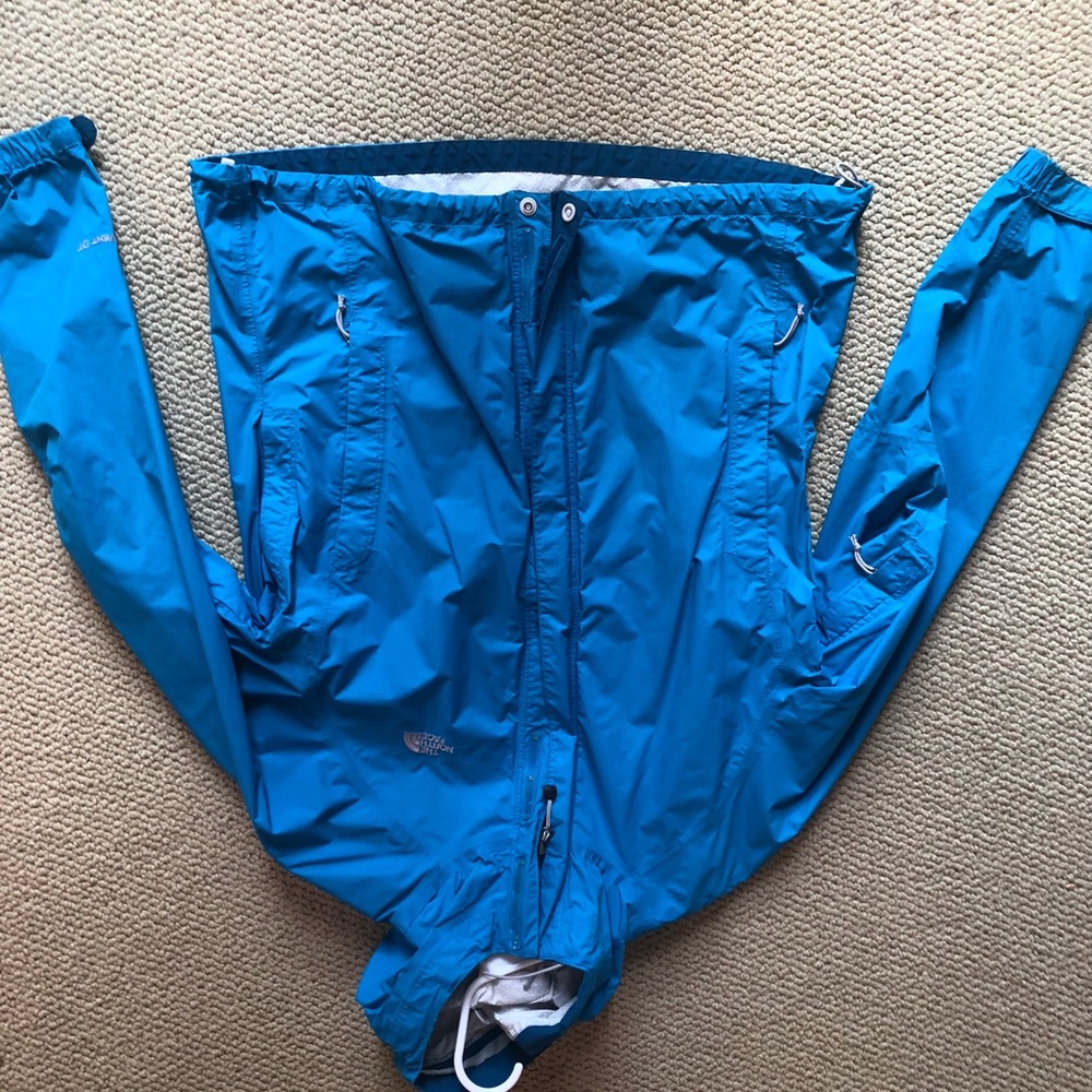 Blue north face hyvent rain jacket